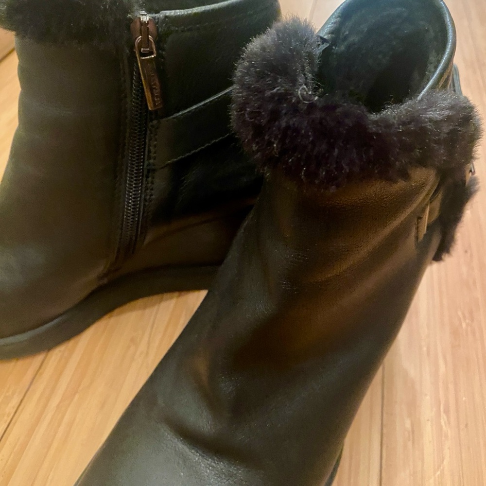 Aquatalia black leather boots